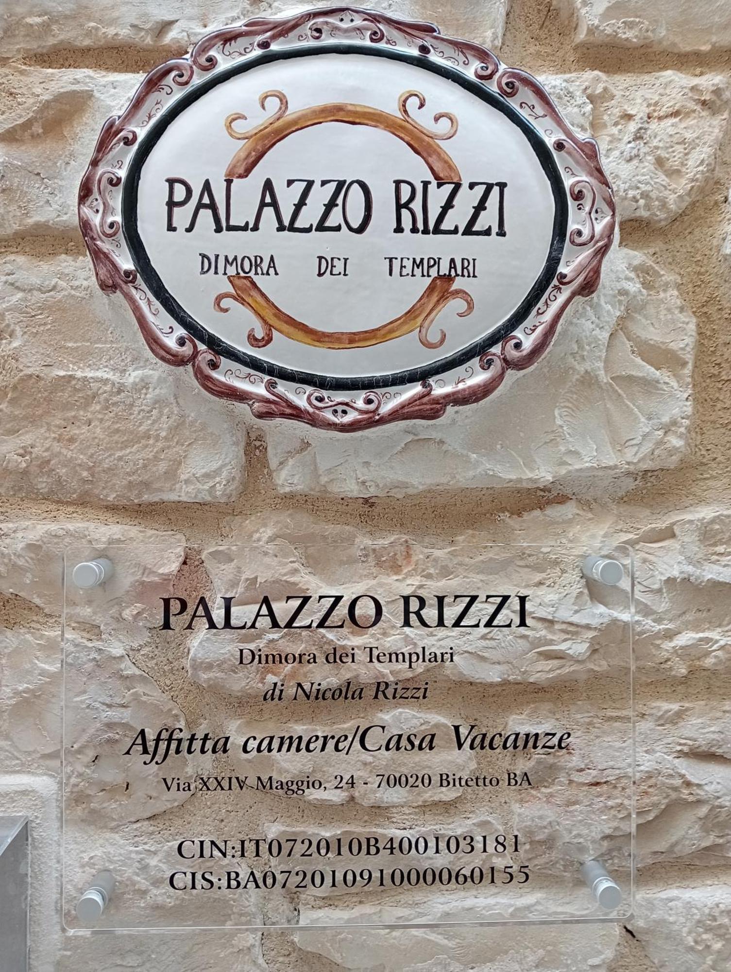 Palazzo Rizzi Dimora Dei Templari Hotel Bitetto Kültér fotó